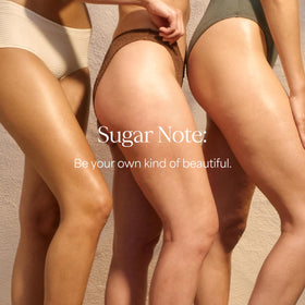 RAW SUGAR body wash poured on loofah creating soft foam for effective cleansing
