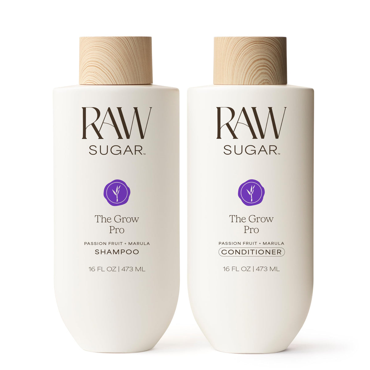 RAW SUGAR front packaging showing both bottles, clear product benefits