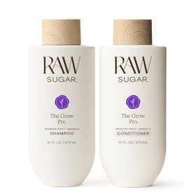 RAW SUGAR front packaging showing both bottles, clear product benefits