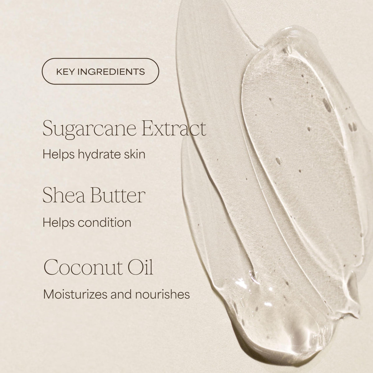 RAW SUGAR in-shower use scene showing soothing cleanse and comforting scent benefit