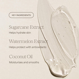 RAW SUGAR ingredients shot with sugarcane and watermelon showing natural extracts