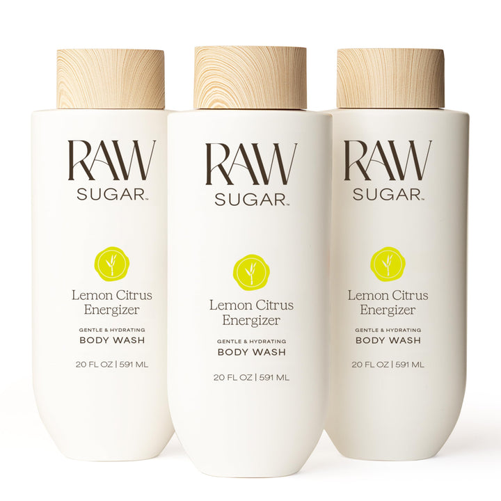 RAW SUGAR front packaging showing lemon citrus energizer and benefits