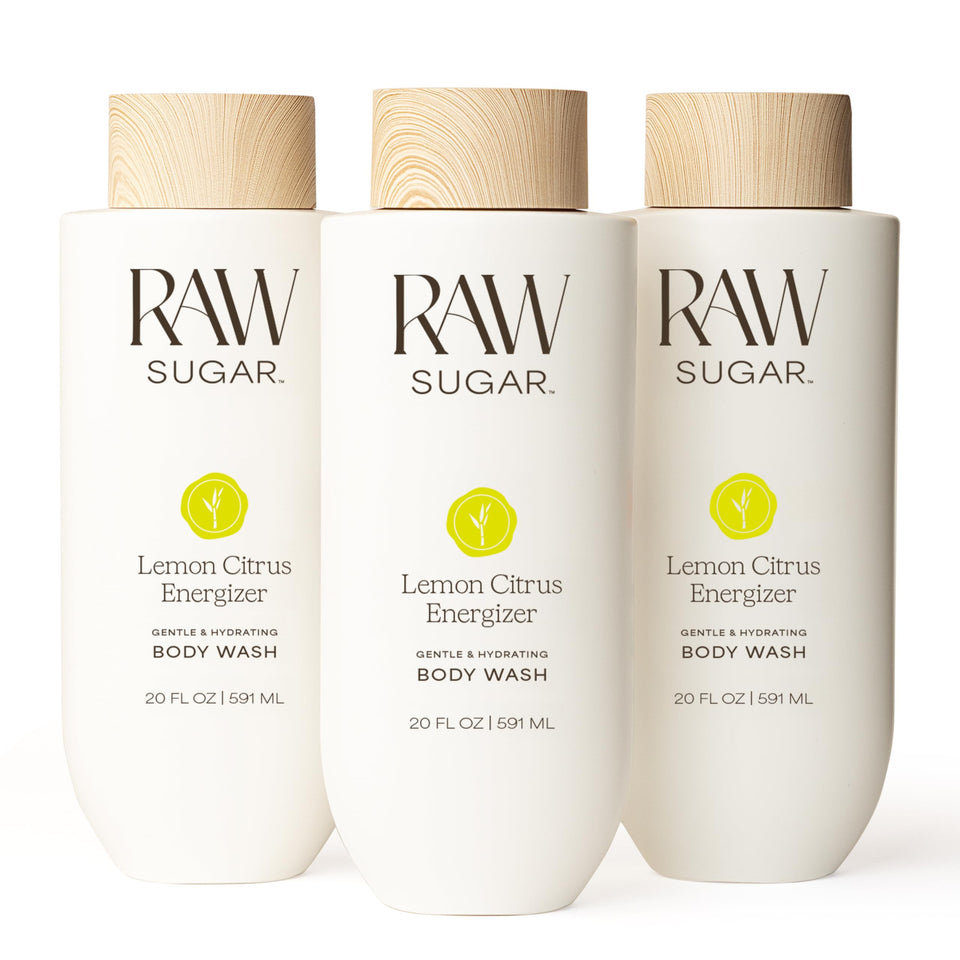 RAW SUGAR front packaging showing lemon citrus energizer and benefits