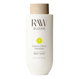 RAW SUGAR front packaging showing 20 fl oz bottle and energizing lemon scent