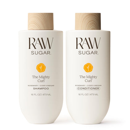 RAW SUGAR duo front packaging showing both bottles and benefits