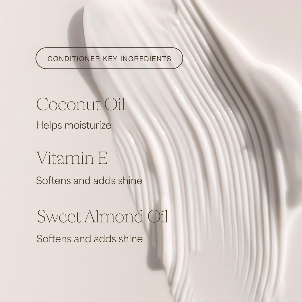 RAW SUGAR ingredients flatlay with coconut and almond highlighting natural oils