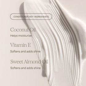 RAW SUGAR ingredients flatlay with coconut and almond highlighting natural oils