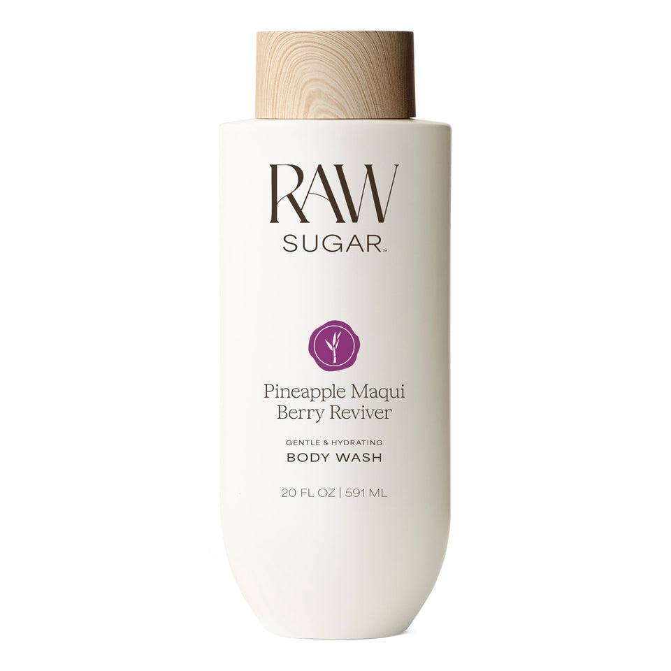 RAW SUGAR front packaging showing 20 fl oz bottle and tropical branding for easy recognition