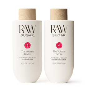 RAW SUGAR front packaging showing duo and benefits for lightweight volume