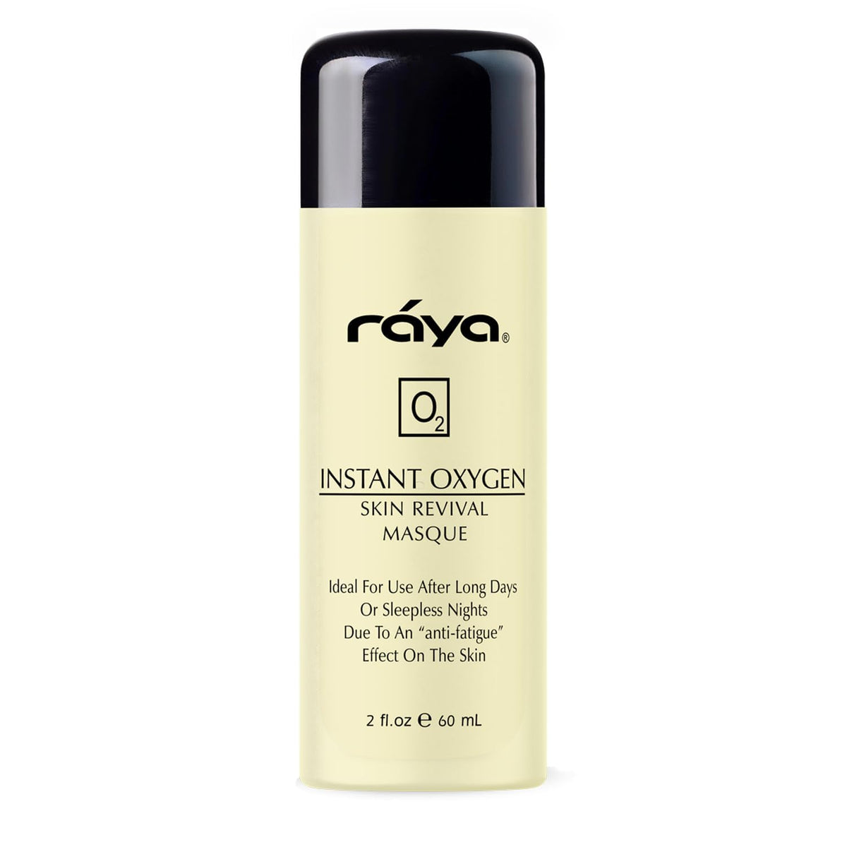 Raya oxygen masque front packaging showing product benefits
