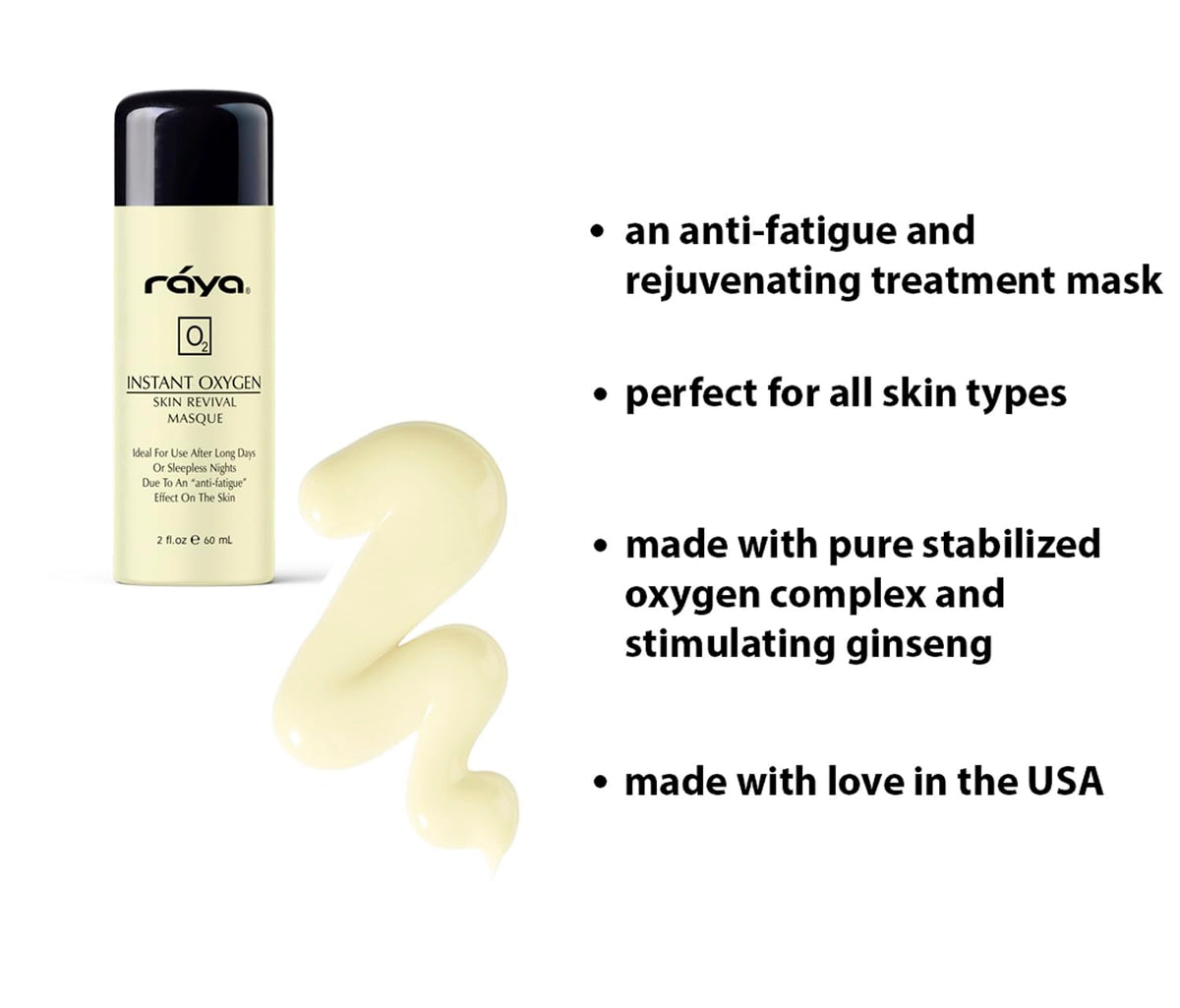 Raya oxygen masque open jar texture highlighting smooth formula