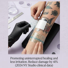 Rayyl application demo on forearm illustrating easy smooth adhesion and secure protection