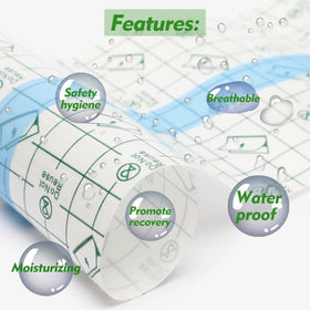 Rayyl stretchable second-skin film demonstrating contour fit on curved skin areas