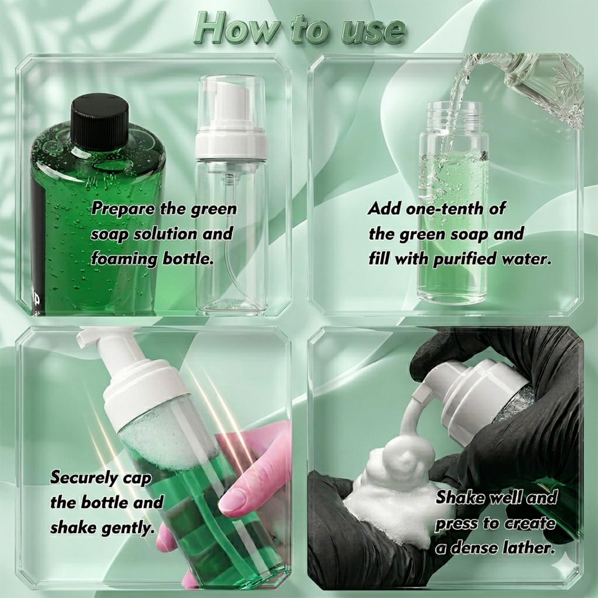 Rayyl foam lather on skin during cleaning, gentle cleansing without excess dryness