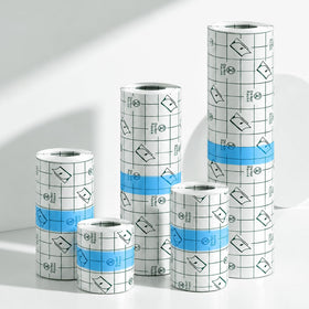Rayyl front packaging showing five 1-yard tattoo bandage rolls and sizes to protect tattoos