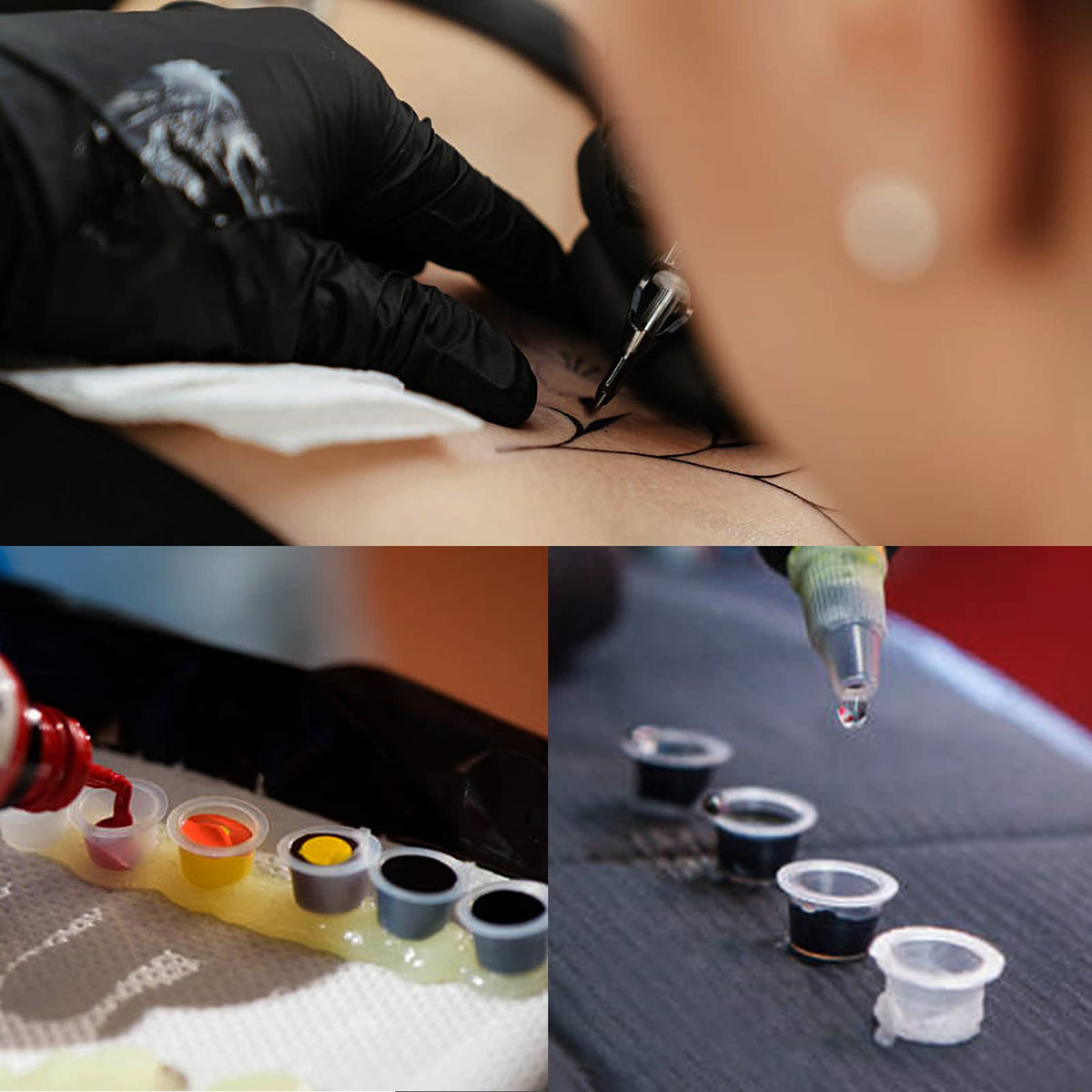 rayyl practice skin in use with tattoo pen demonstrating realistic training