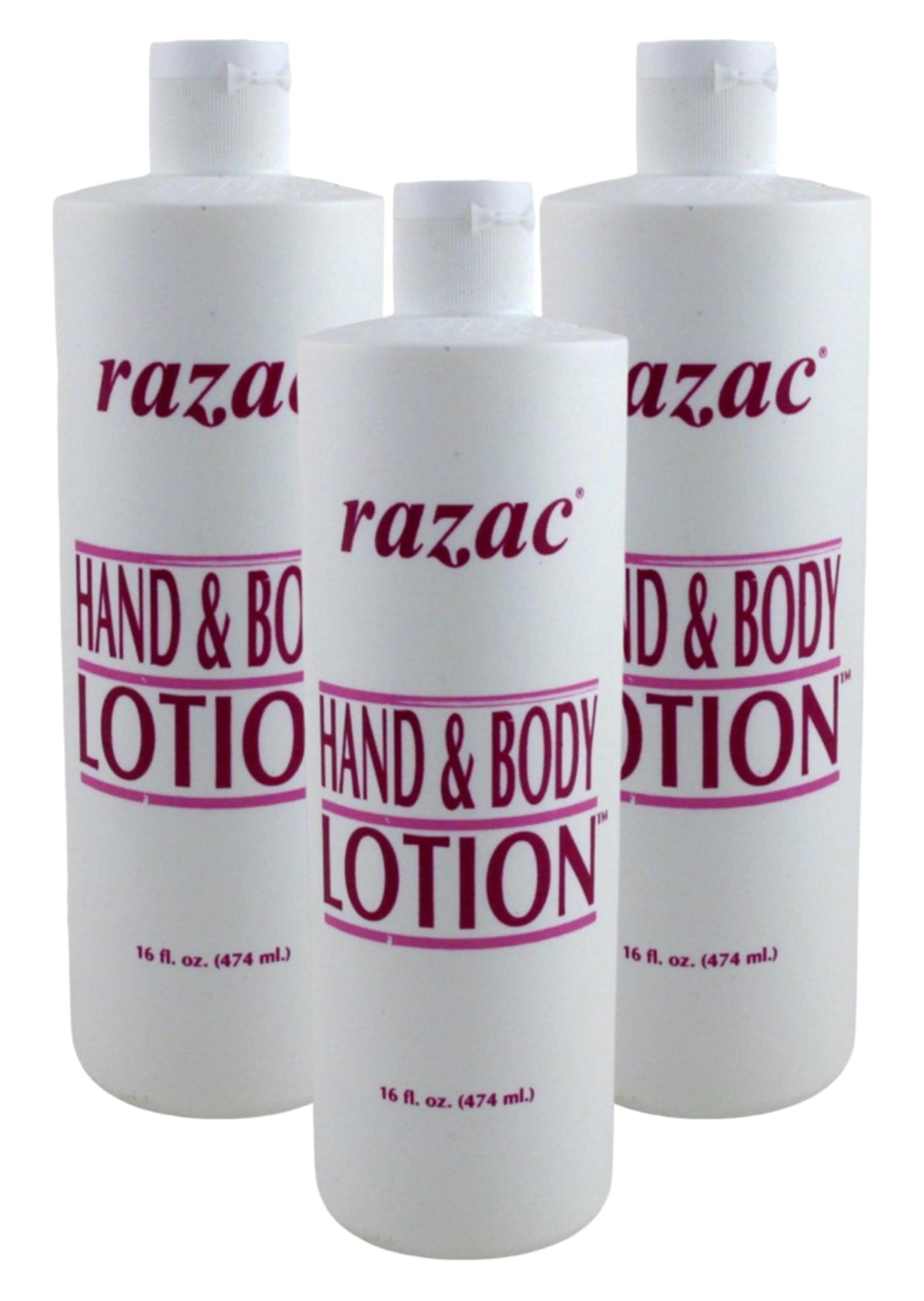 Razac front packaging 16oz three-pack showing label and size for convenience