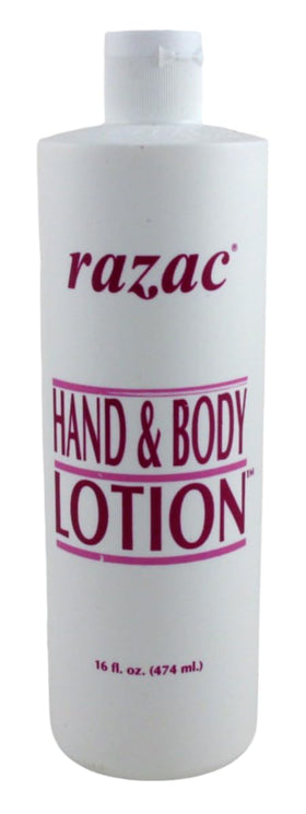 Razac pump close-up with lotion texture demonstrating fast absorption