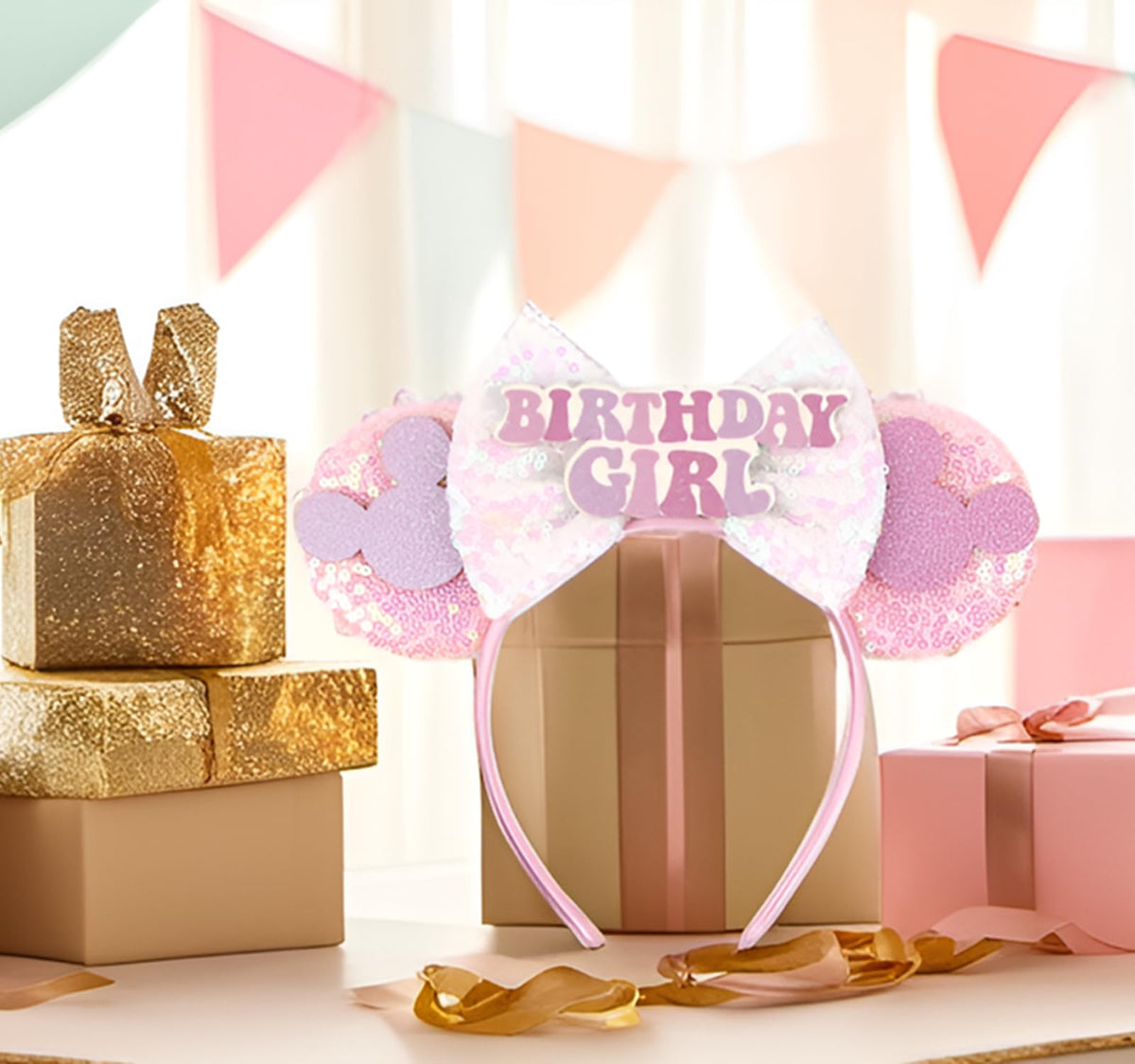 RAZKO headband styled on party table showing gift and decor appeal