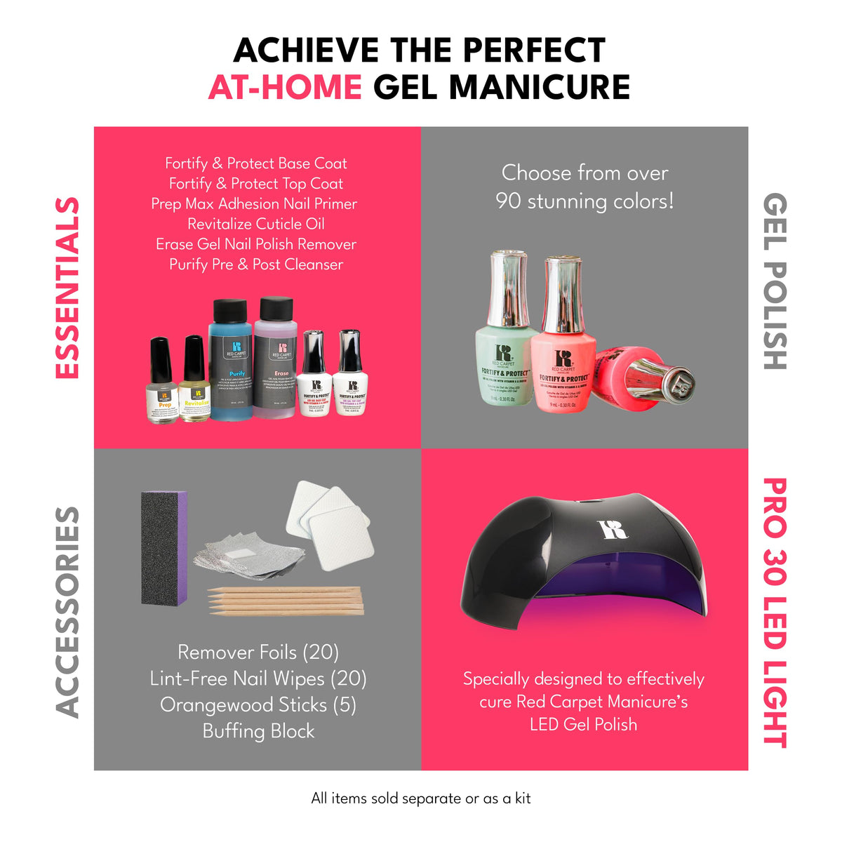 RC Red Carpet Manicure base coat applied on nails before curing for improved adhesion