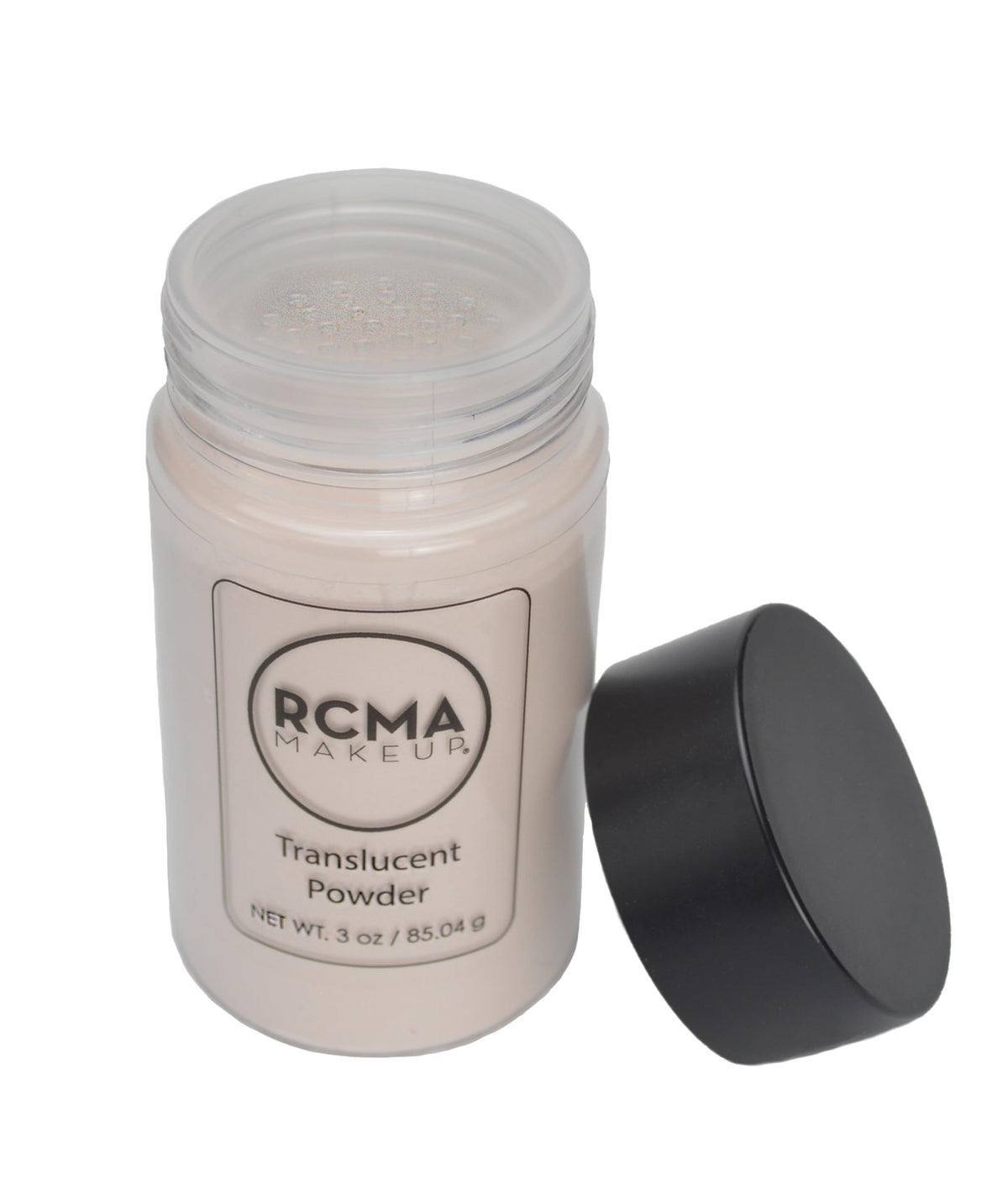 RCMA powder applied with brush, demonstrates matte control and natural look