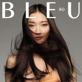 R+Co BLEU close-up of fine mist texture demonstrating lightweight coverage