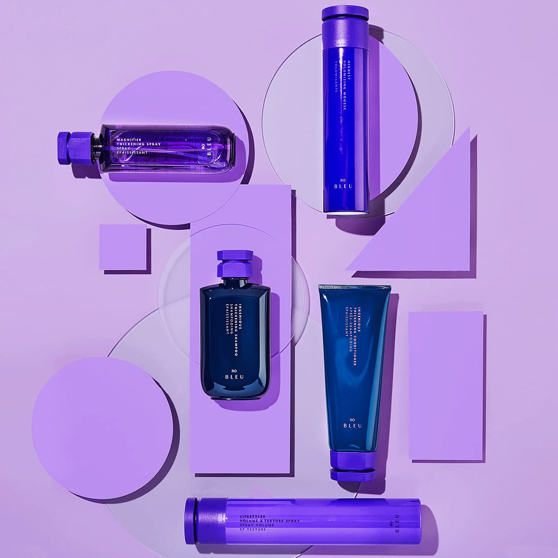 R+Co BLEU in-use during blow-dry showing lifted roots and volume