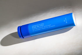 R+Co BLEU close-up of mist spray texture demonstrating fine, even coverage and lightweight feel
