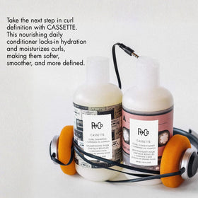 R+Co Cassette pump and label detail, demonstrates product directions and luxury finish