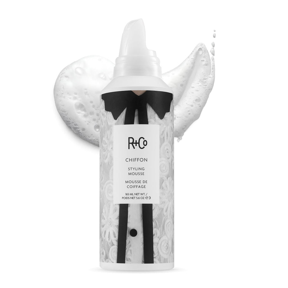R+Co Chiffon front packaging showing bottle and branding for easy recognition and trust