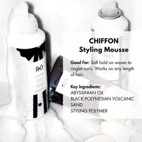 R+Co Chiffon airy foam texture close-up demonstrating lightweight volume and spreadability