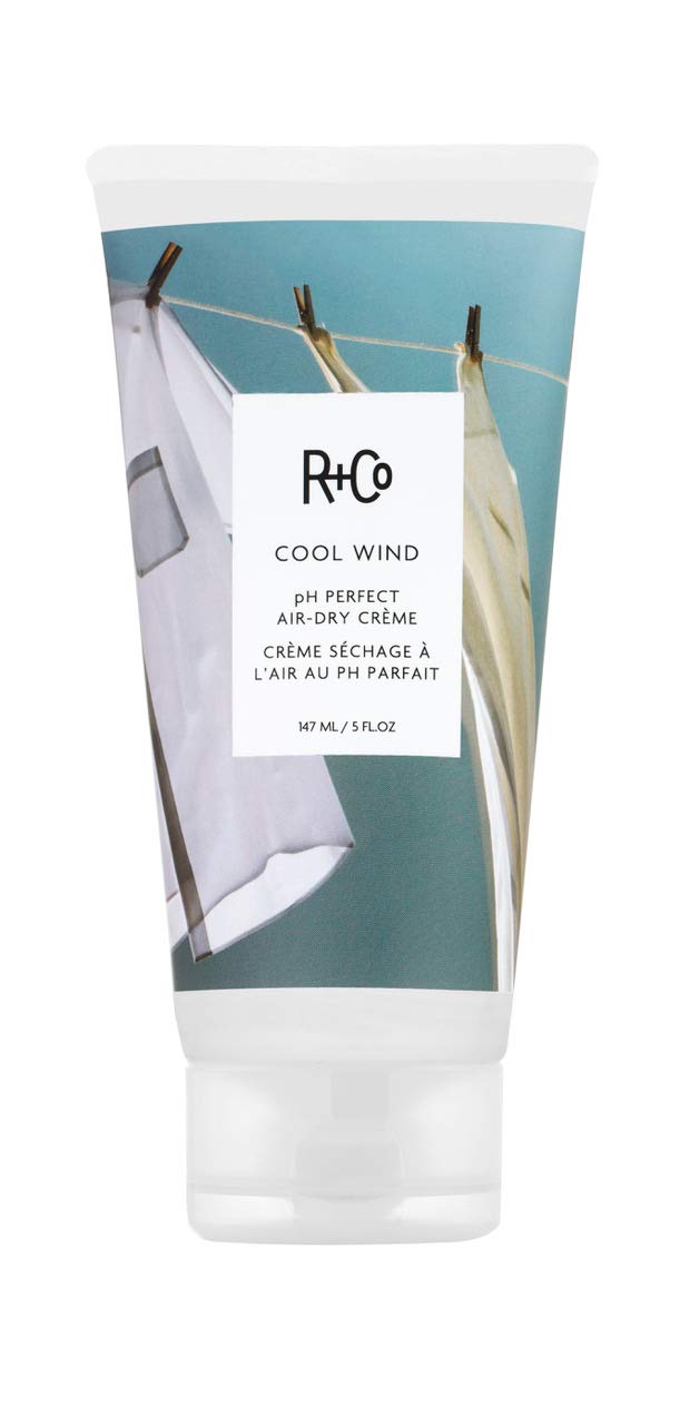 R+Co Cool Wind front packaging showing bottle and benefit of hydrated, tamed hair