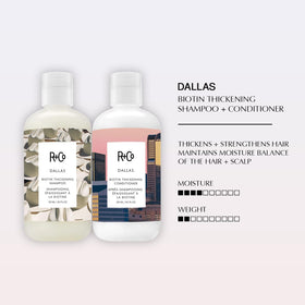 R+Co Dallas conditioner cream consistency demonstrating lightweight moisture