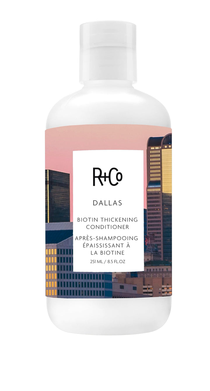 R+Co Dallas front packaging showing bottle and label for quick ID and shelf appeal