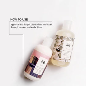 R+Co Dallas pump bottle close-up showing foam texture and lift