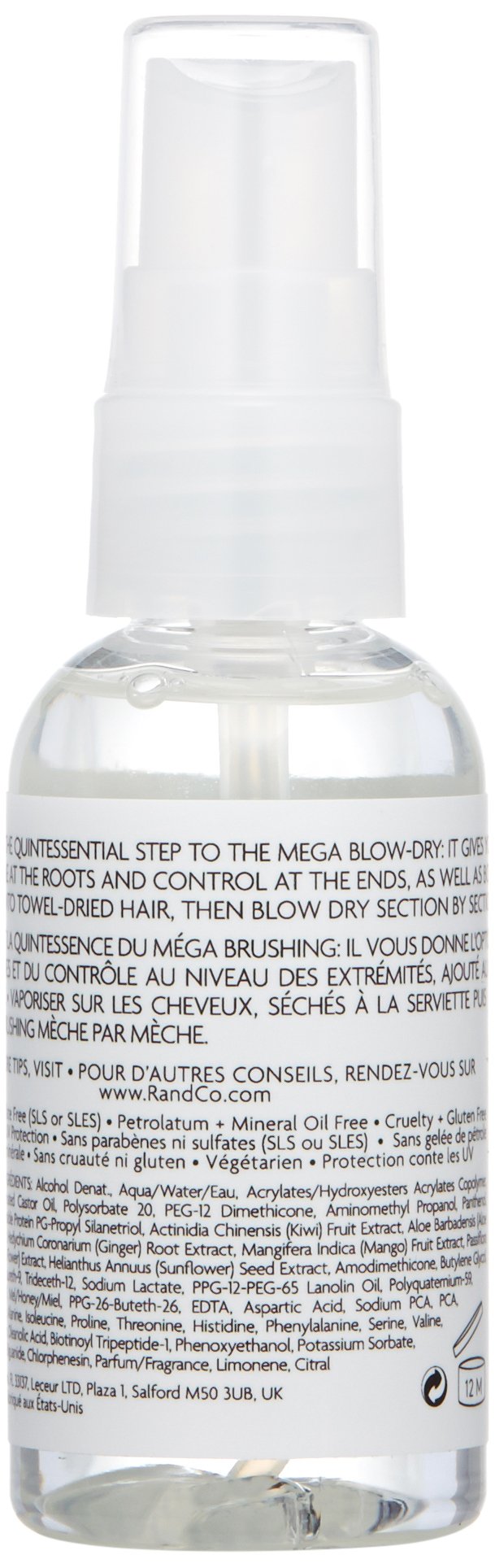 R+Co Dallas spray being applied to hair for lift and salon-style body