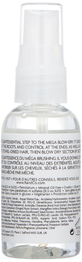R+Co Dallas spray being applied to hair for lift and salon-style body