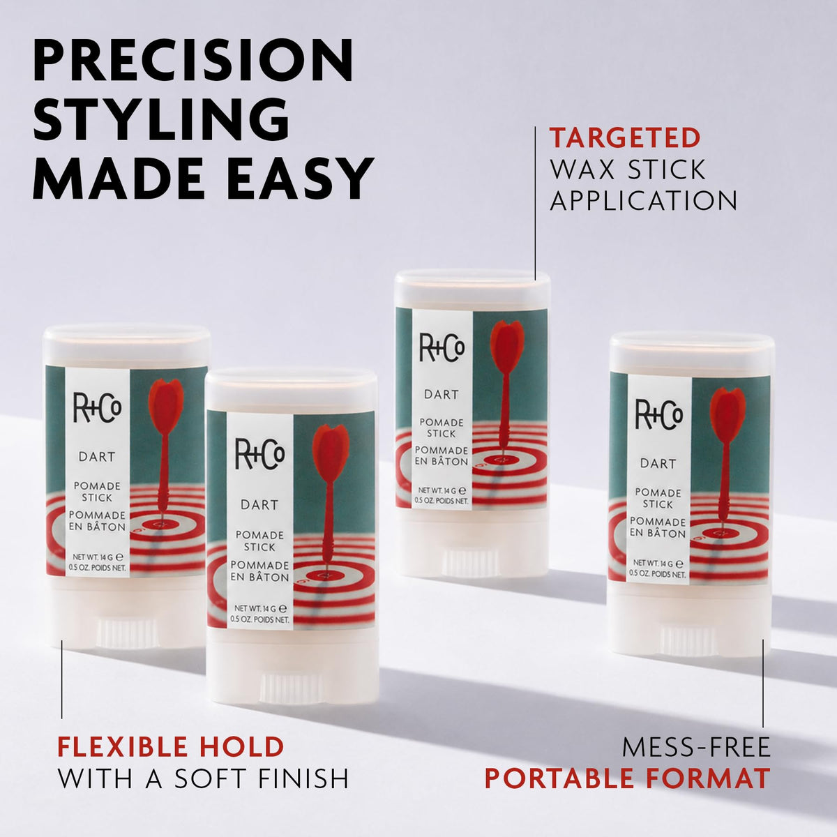 R+Co DART being applied to short hair to sculpt and control flyaways