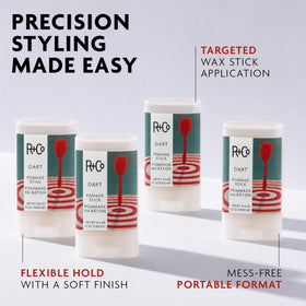R+Co DART being applied to short hair to sculpt and control flyaways