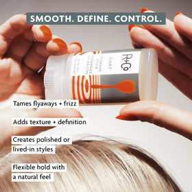 R+Co DART wax stick close-up texture demonstrating smooth, glide-on finish