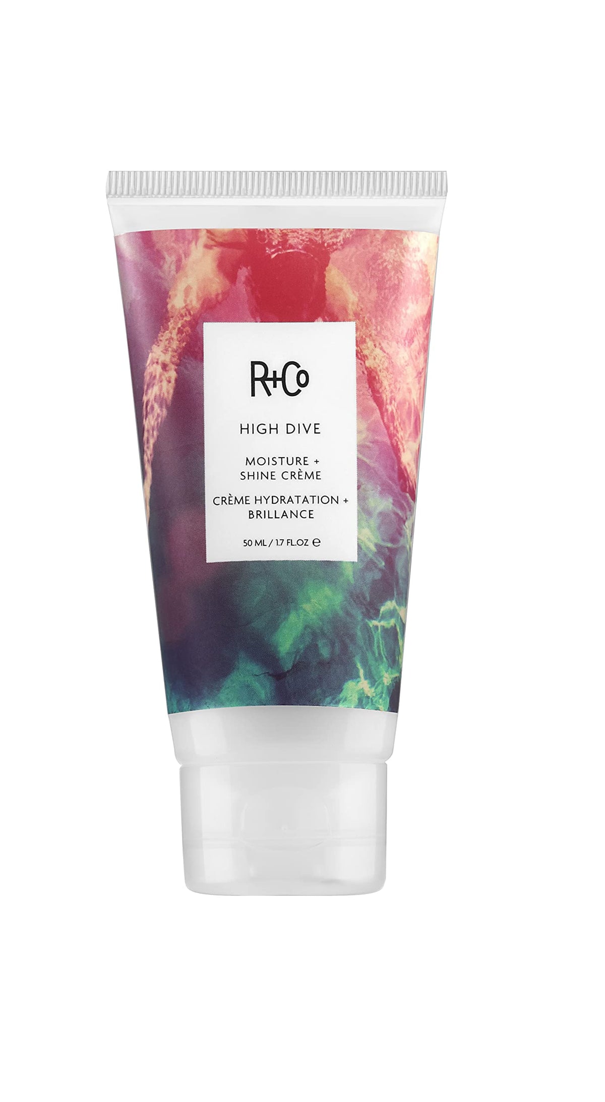 R+Co HIGH DIVE front packaging shows label and clean design benefit clarity