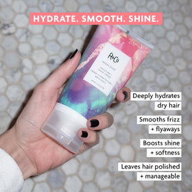 R+Co High Dive texture close-up of cream showing silky consistency for smooth application and frizz control