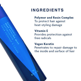 R+Co Hypersonic bottle label detail, highlights vegan paraben-free benefits