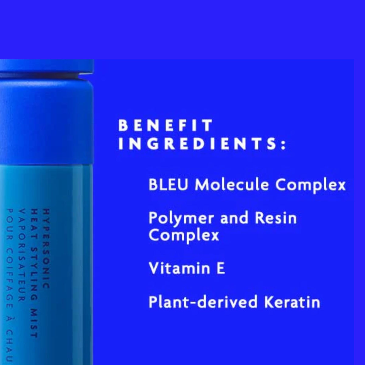 R+Co Hypersonic close-up of fine mist texture, leaves hair soft