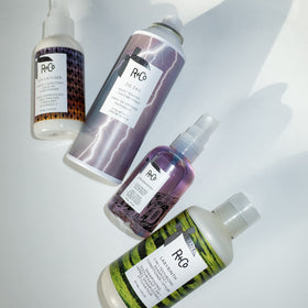 R+Co Labyrinth in-shower styled hair showing touchable, piecey volume and natural movement