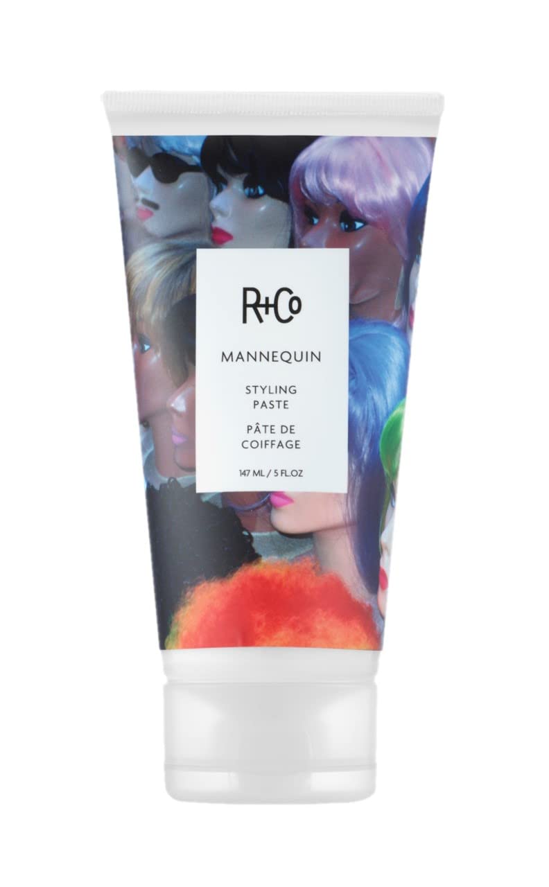 R+Co MANNEQUIN front packaging showing jar and brand benefit