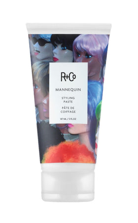 R+Co MANNEQUIN front packaging showing jar and brand benefit