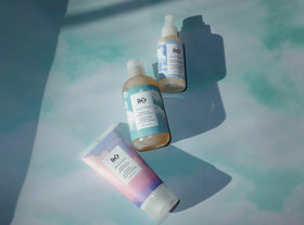 R+Co masque placed in a bathroom setting suggesting spa-like treatment