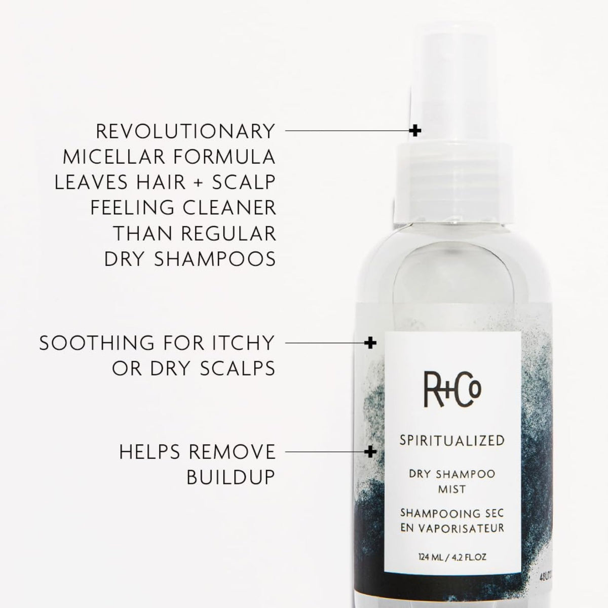R+Co Spiritualized root refresh demo illustrating oil absorption and lifted volume benefit