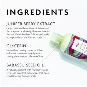 R+Co Television conditioner back label with ingredients and usage details for clarity